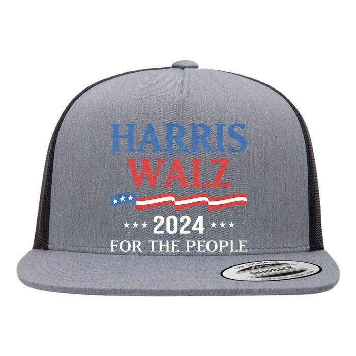 Harris Walz 2024 Kamala Harris 2024 Tim Walz 2024 Usa Flat Bill Trucker Hat