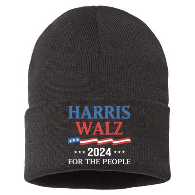 Harris Walz 2024 Kamala Harris 2024 Tim Walz 2024 Usa Sustainable Knit Beanie