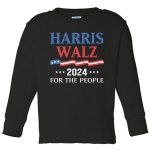 Harris Walz 2024 Kamala Harris 2024 Tim Walz 2024 Usa Toddler Long Sleeve Shirt