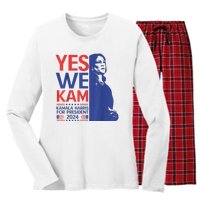 Harris Waltz 2024 Election Kamala Harris Tim Waltz 2024 Women's Long Sleeve Flannel Pajama Set 