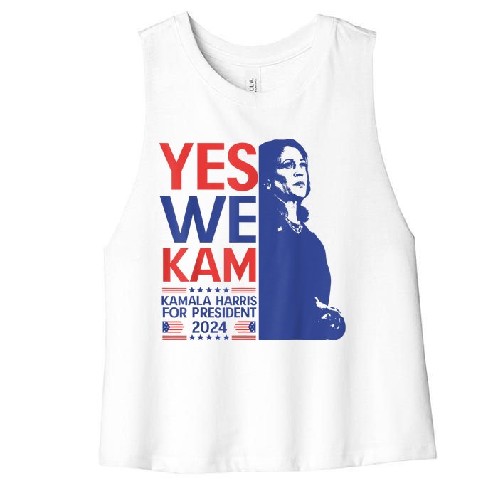 Harris Waltz 2024 Election Kamala Harris Tim Waltz 2024 Women's Racerback Cropped Tank