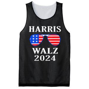 Harris Walz 2024 Kamala Harris American Flag Sunglasses Mesh Reversible Basketball Jersey Tank