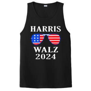 Harris Walz 2024 Kamala Harris American Flag Sunglasses PosiCharge Competitor Tank