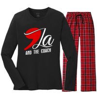 Harris Walz 2024 Comma La And The Coach Election Campaign Women's Long Sleeve Flannel Pajama Set 