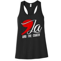 Harris Walz 2024 Comma La And The Coach Election Campaign Women's Racerback Tank