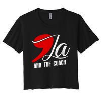 Harris Walz 2024 Comma La And The Coach Election Campaign Women's Crop Top Tee