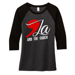 Harris Walz 2024 Comma La And The Coach Election Campaign Women's Tri-Blend 3/4-Sleeve Raglan Shirt