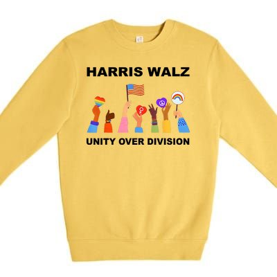 Harris Waltz 2024 Unity Over Division Premium Crewneck Sweatshirt