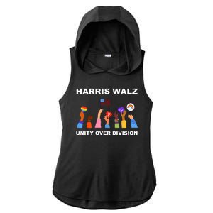 Harris Waltz 2024 Unity Over Division Ladies PosiCharge Tri-Blend Wicking Draft Hoodie Tank