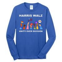 Harris Waltz 2024 Unity Over Division Tall Long Sleeve T-Shirt