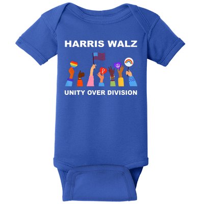 Harris Waltz 2024 Unity Over Division Baby Bodysuit