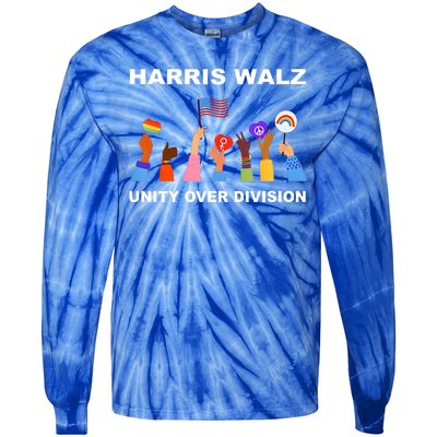 Harris Waltz 2024 Unity Over Division Tie-Dye Long Sleeve Shirt