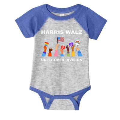 Harris Waltz 2024 Unity Over Division Infant Baby Jersey Bodysuit