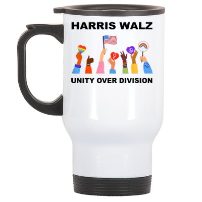 Harris Waltz 2024 Unity Over Division Stainless Steel Travel Mug