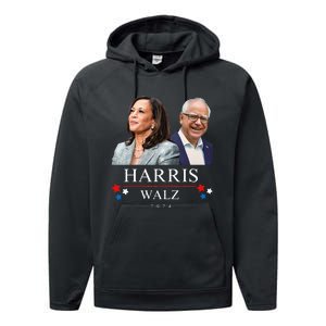 Harris Walz 2024 President Election Kamala Harris Tim Waltz Performance Fleece Hoodie