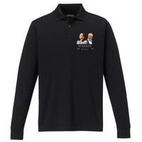 Harris Walz 2024 President Election Kamala Harris Tim Waltz Performance Long Sleeve Polo