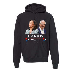 Harris Walz 2024 President Election Kamala Harris Tim Waltz Premium Hoodie