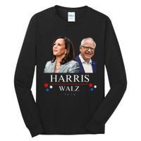 Harris Walz 2024 President Election Kamala Harris Tim Waltz Tall Long Sleeve T-Shirt