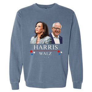 Harris Walz 2024 President Election Kamala Harris Tim Waltz Garment-Dyed Sweatshirt