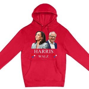 Harris Walz 2024 President Election Kamala Harris Tim Waltz Premium Pullover Hoodie