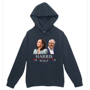 Harris Walz 2024 President Election Kamala Harris Tim Waltz Urban Pullover Hoodie