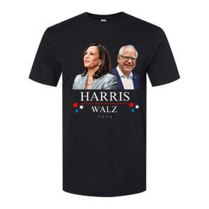 Harris Walz 2024 President Election Kamala Harris Tim Waltz Softstyle CVC T-Shirt