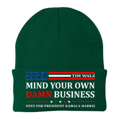 Harris Walz 2024 Mind Your Own Damn Business Knit Cap Winter Beanie