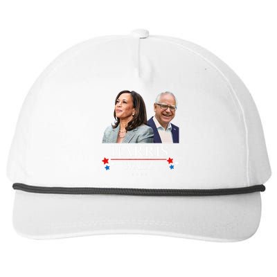 Harris Walz 2024 President Election Kamala Harris Tim Waltz Snapback Five-Panel Rope Hat