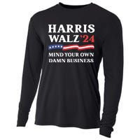 Harris Waltz 2024 Mind Your Own Damn Business Funny Cooling Performance Long Sleeve Crew