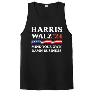 Harris Waltz 2024 Mind Your Own Damn Business Funny PosiCharge Competitor Tank