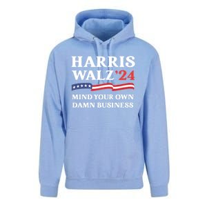 Harris Waltz 2024 Mind Your Own Damn Business Funny Unisex Surf Hoodie