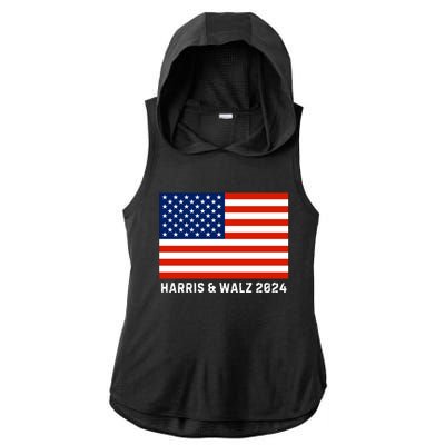 Harris & Walz 2024 Election Kamala Harris Tim Walz 2024 Ladies PosiCharge Tri-Blend Wicking Draft Hoodie Tank