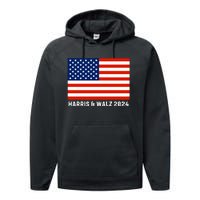 Harris & Walz 2024 Election Kamala Harris Tim Walz 2024 Performance Fleece Hoodie