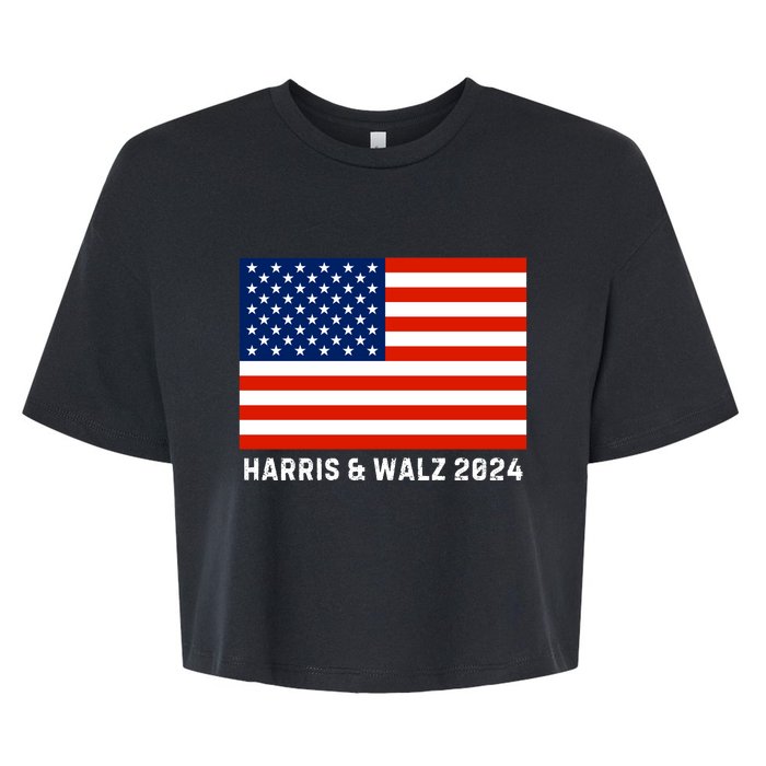 Harris & Walz 2024 Election Kamala Harris Tim Walz 2024 Bella+Canvas Jersey Crop Tee