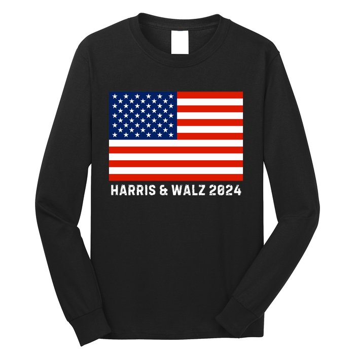 Harris & Walz 2024 Election Kamala Harris Tim Walz 2024 Long Sleeve Shirt