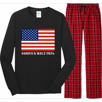 Harris & Walz 2024 Election Kamala Harris Tim Walz 2024 Long Sleeve Pajama Set