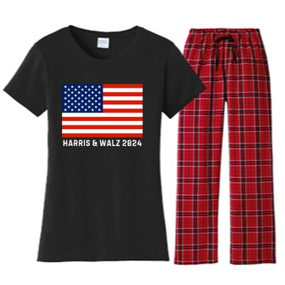 Harris & Walz 2024 Election Kamala Harris Tim Walz 2024 Women's Flannel Pajama Set