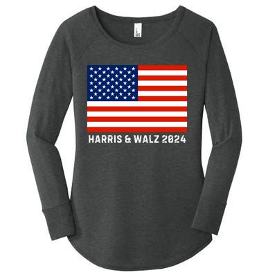 Harris & Walz 2024 Election Kamala Harris Tim Walz 2024 Women's Perfect Tri Tunic Long Sleeve Shirt