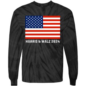 Harris & Walz 2024 Election Kamala Harris Tim Walz 2024 Tie-Dye Long Sleeve Shirt