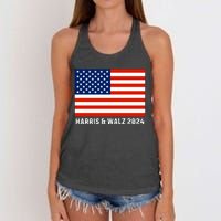 Harris & Walz 2024 Election Kamala Harris Tim Walz 2024 Women's Knotted Racerback Tank