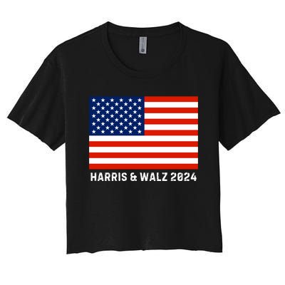 Harris & Walz 2024 Election Kamala Harris Tim Walz 2024 Women's Crop Top Tee