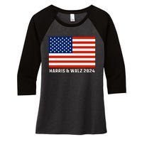 Harris & Walz 2024 Election Kamala Harris Tim Walz 2024 Women's Tri-Blend 3/4-Sleeve Raglan Shirt