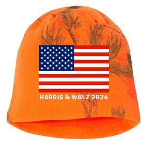 Harris & Walz 2024 Election Kamala Harris Tim Walz 2024 Kati - Camo Knit Beanie