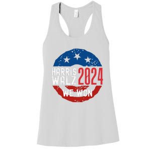 Harris Waltz 2024 Election Victory Kamala Harris 2024 We Won Women's Racerback Tank