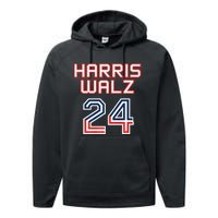 Harris Walz 2024 Patriotic Basketball Political Sports Premium Performance Fleece Hoodie