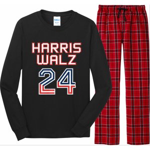 Harris Walz 2024 Patriotic Basketball Political Sports Premium Long Sleeve Pajama Set