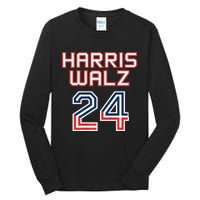 Harris Walz 2024 Patriotic Basketball Political Sports Premium Tall Long Sleeve T-Shirt