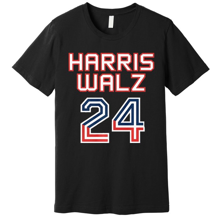 Harris Walz 2024 Patriotic Basketball Political Sports Premium Premium T-Shirt