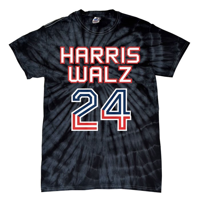 Harris Walz 2024 Patriotic Basketball Political Sports Premium Tie-Dye T-Shirt