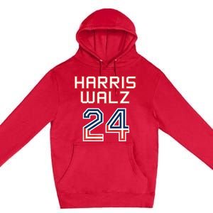 Harris Walz 2024 Patriotic Basketball Political Sports Premium Premium Pullover Hoodie